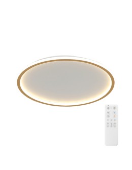 Abigali LED Plafond Round Gold 500*45mm 36W - three colors, dimmable - Remote Control.