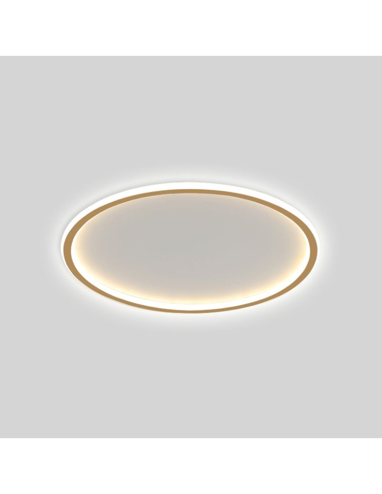 Abigali Plafon LED okrągły złoty 500*45mm 36W - trzy barwy, ściemnialny - Pilot