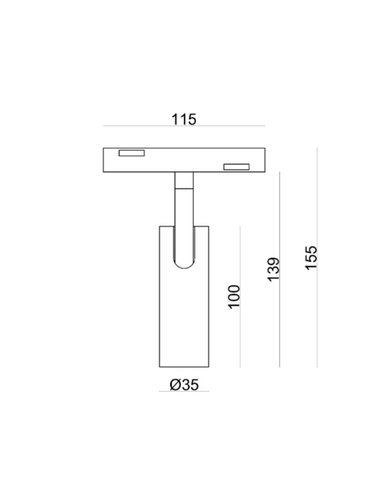 Abigali Oprawa szynowa LWQ-M01 Magneto (48V, ściemnianie 1-10V) 7W 3000K CRI90