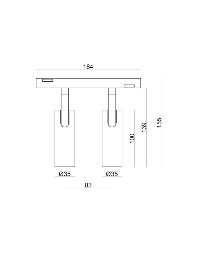 Abigali Oprawa szynowa LWQ-M01 Magneto (48V, ściemnianie 1-10V) 7W 3000K CRI90