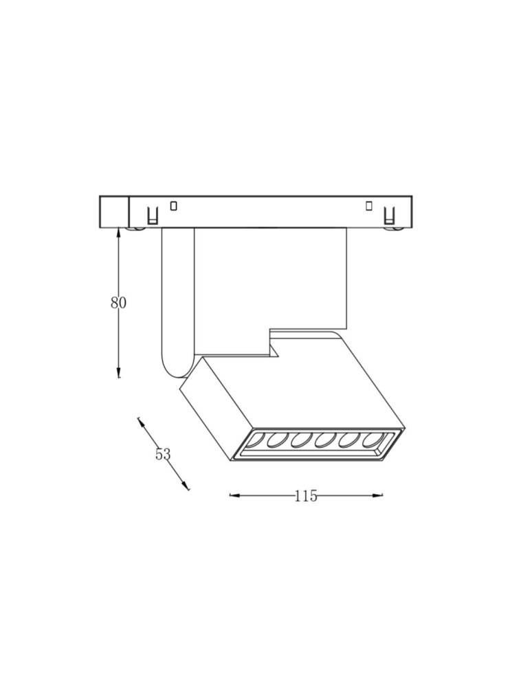 Abigali Oprawa szynowa LWQ-M11 Magneto (48V, ściemnianie 1-10V) 12W 3000K CRI90