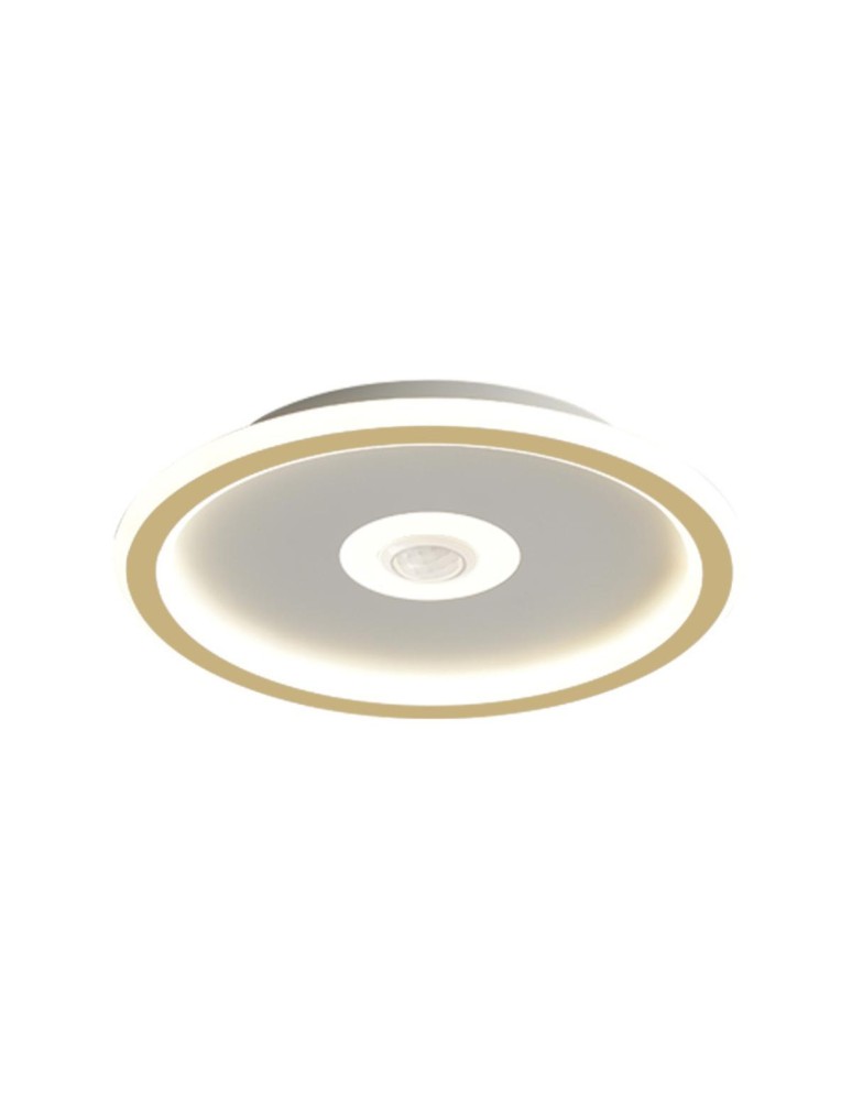 LED ceiling lamps - Abigali LED Round Slim Motion Plafond with Adjustable PIR 3000K Gold Motion Sensor - product kolory-swiatla.pl 1