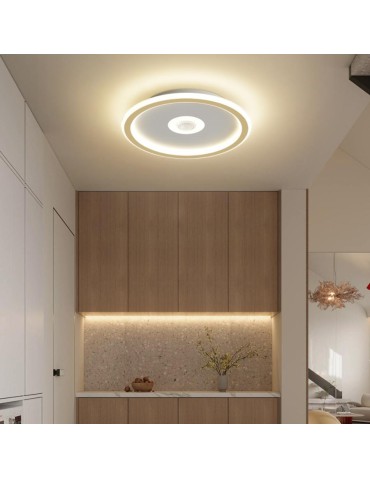 Abigali Plafon LED okrągły Slim Motion z regulowanym czujnikiem ruchu PIR 3000K złoty - produkt 2