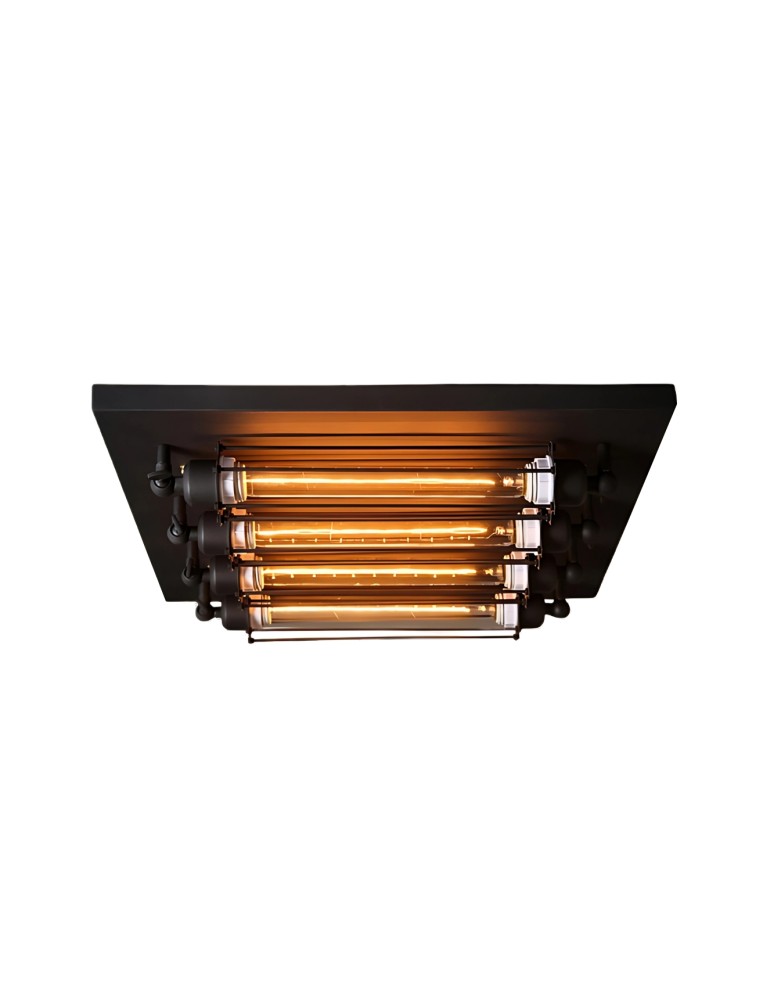 Loft ceiling lamps - industrial - Abigali Loft Plafond Retro 4, black 4xE27 - product kolory-swiatla.pl 1