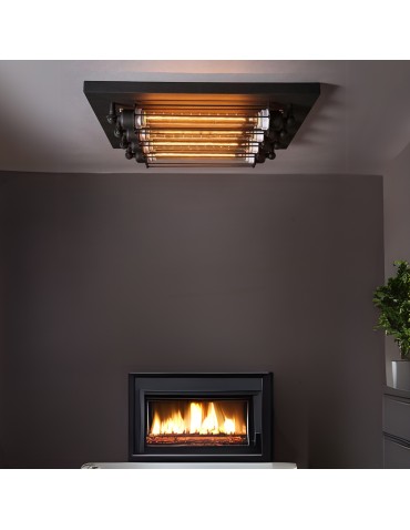 Abigali Loft Plafond Retro 4, black 4xE27 - product 2