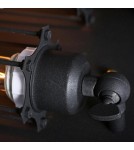 Abigali Loftowy Plafon Retro 4, czarny 4xE27