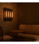 Abigali Loftowy Plafon Retro 4, czarny 4xE27