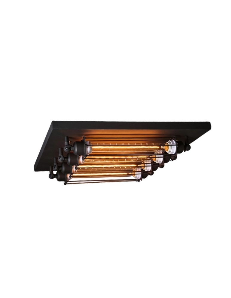 Loft ceiling lamps - industrial - Abigali Loft Plafond Retro 4, black 4xE27 - product kolory-swiatla.pl 5
