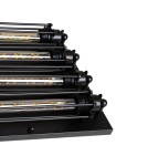 Abigali Loftowy Plafon Retro 4, czarny 4xE27