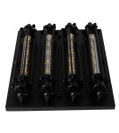 Abigali Loftowy Plafon Retro 4, czarny 4xE27