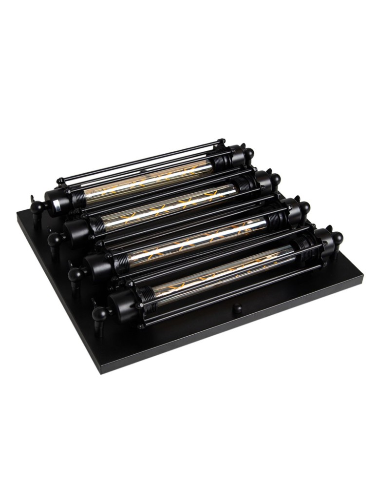 Loft ceiling lamps - industrial - Abigali Loft Plafond Retro 4, black 4xE27 - product kolory-swiatla.pl 8