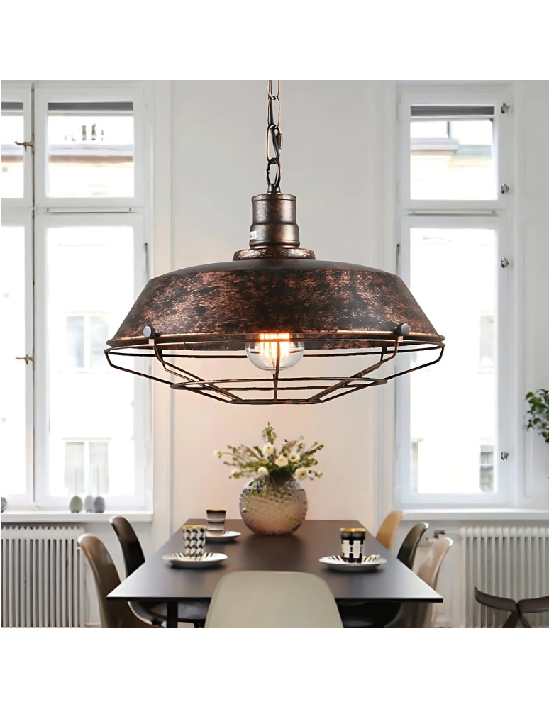 Abigali Industrialna Lampa wisząca Antique E27, miedziany