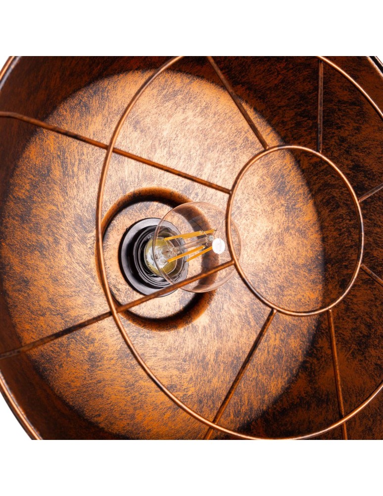 Abigali Industrialna Lampa wisząca Antique E27, miedziany