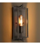 Abigali Loftowy Kinkiet Retro Simple, czarny 1xE27