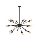 Loft pendant lamps - Abigali Retro Spikes pendant lamp, black 18XE27 - product 1