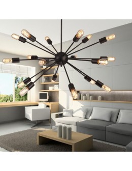 Abigali Retro Spikes pendant lamp, black 18XE27 - product 2