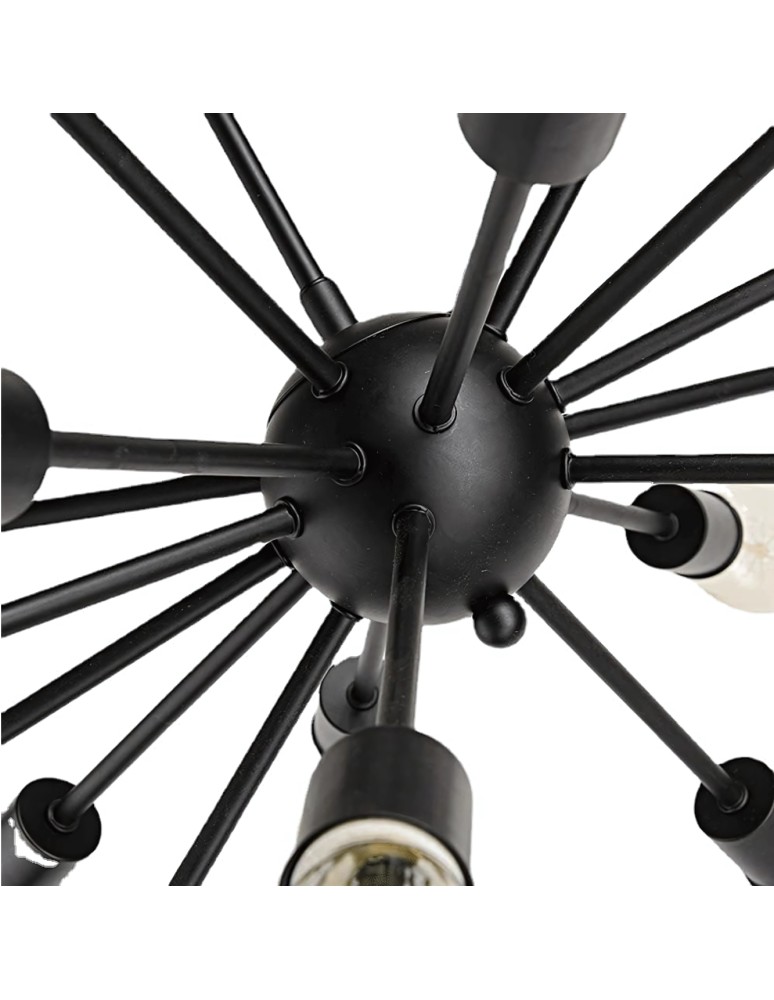 Abigali Lampa wisząca Retro Spikes, czarny 18XE27