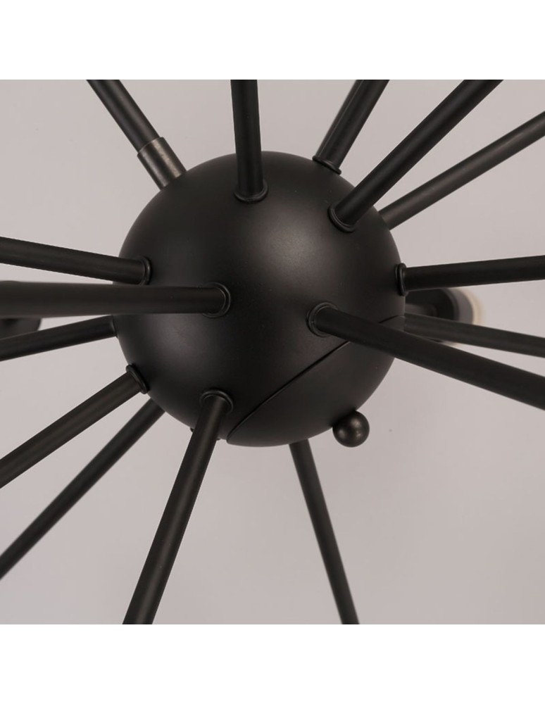 Abigali Lampa wisząca Retro Spikes, czarny 18XE27