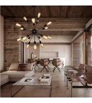 Loft pendant lamps - Abigali Retro Spikes pendant lamp, black 18XE27 - product 6