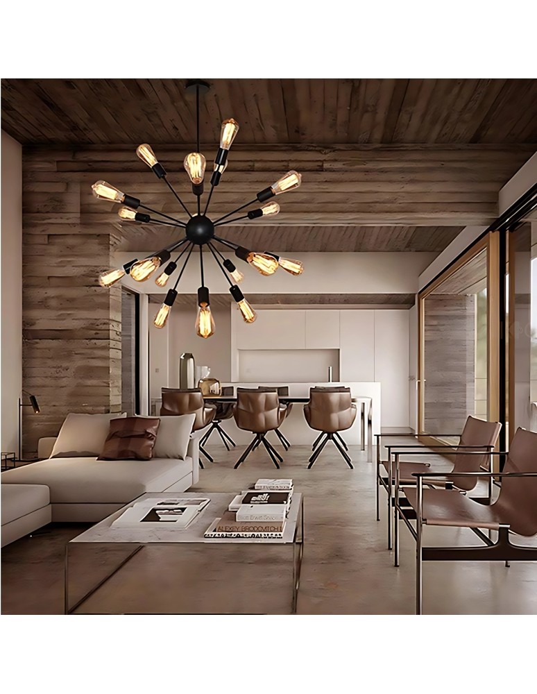 Abigali Lampa wisząca Retro Spikes, czarny 18XE27