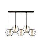 Abigali Lampa wisząca Honey LWH-5XE27, czarny 5xE27