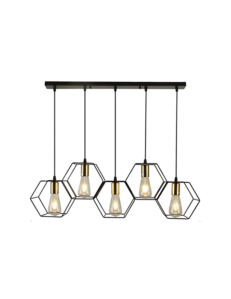 Abigali Lampa wisząca Honey LWH-5XE27, czarny 5xE27