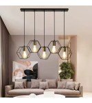 Loft pendant lamps - Abigali Honey pendant lamp LWH-5XE27, black 5xE27 - product 2