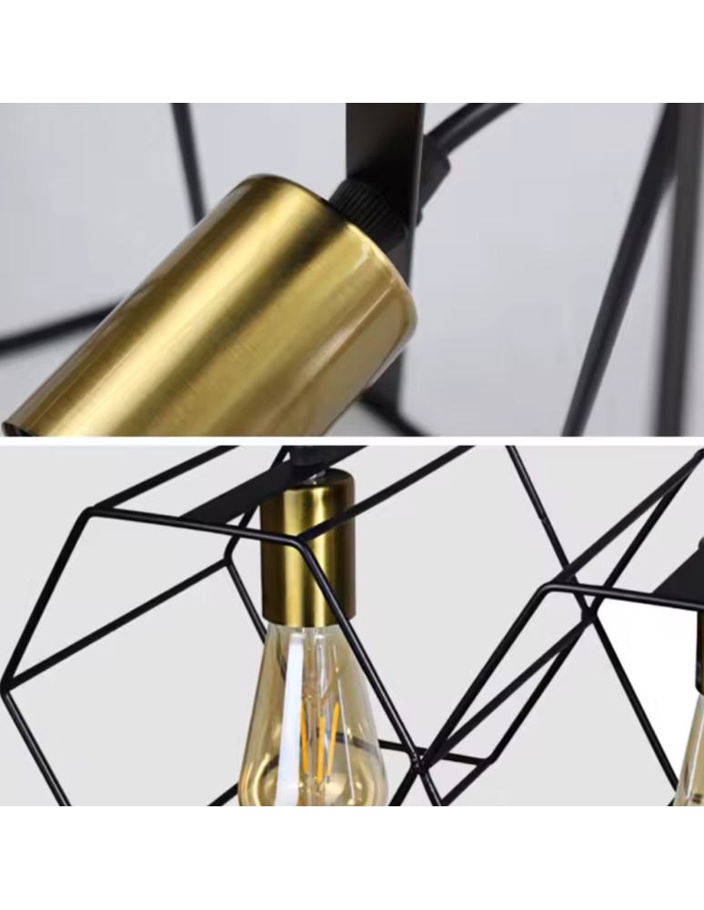 Loft pendant lamps - Abigali Honey pendant lamp LWH-5XE27, black 5xE27 - product kolory-swiatla.pl 3