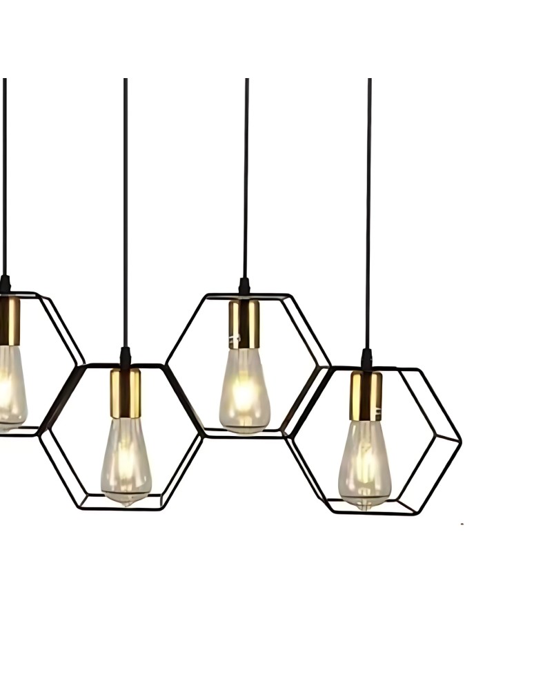 Loft pendant lamps - Abigali Honey pendant lamp LWH-5XE27, black 5xE27 - product kolory-swiatla.pl 4
