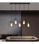 Loft pendant lamps - Abigali Honey pendant lamp LWH-5XE27, black 5xE27 - product 7