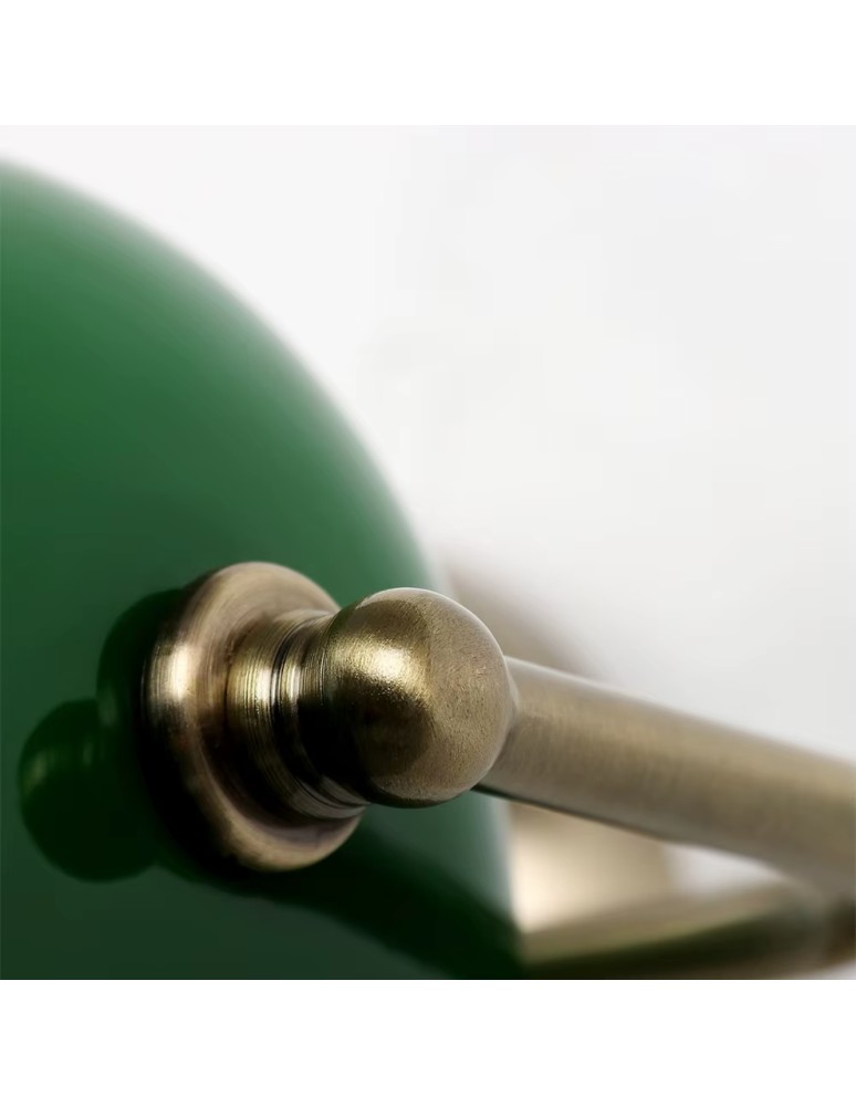 Abigali Kinkiet Bankierka E27 vintage zielony BANKER-K-G-E27