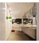 Abigali Kinkiet Bankierka E27 vintage zielony BANKER-K-G-E27