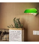 Abigali Kinkiet Bankierka E27 vintage zielony BANKER-K-G-E27