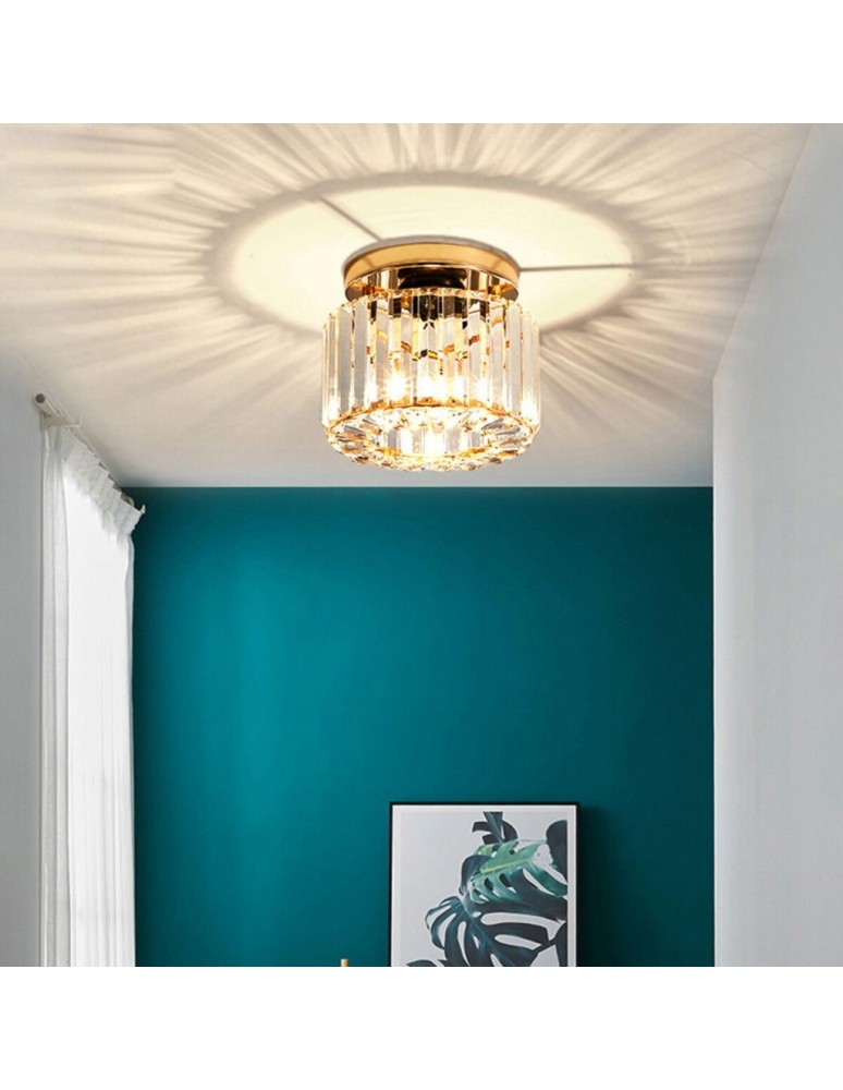 Abigali Glamour Lampa sufitowa Cristal E27 złoty CRK-E27