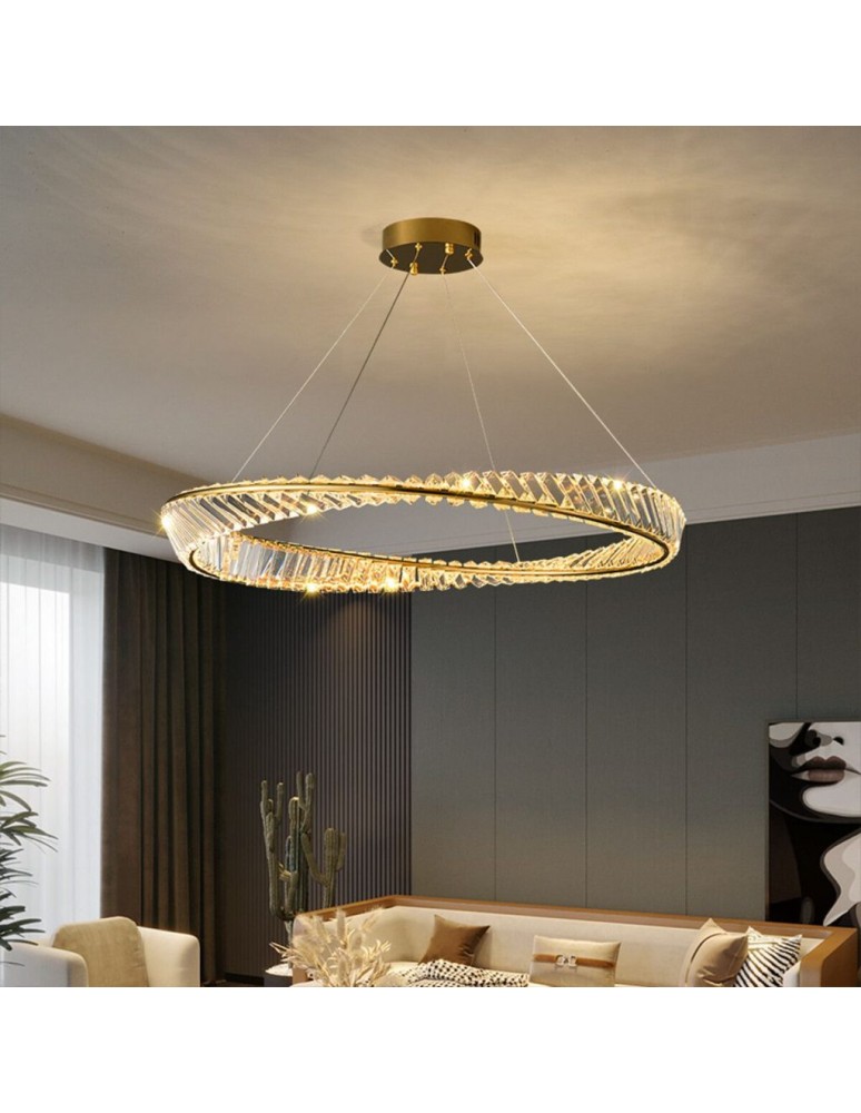 Abigali Glamour Lampa wisząca LED Cristal 36W 3000K , złoty CRLW-36W
