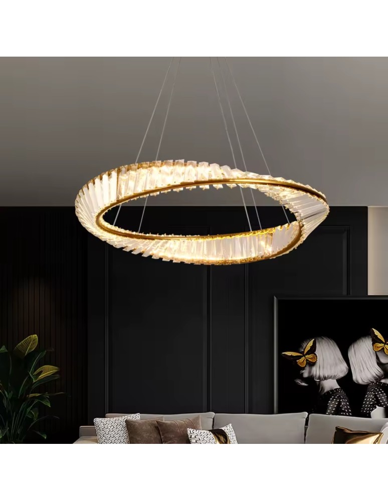 Abigali Glamour Lampa wisząca LED Cristal 36W 3000K , złoty CRLW-36W