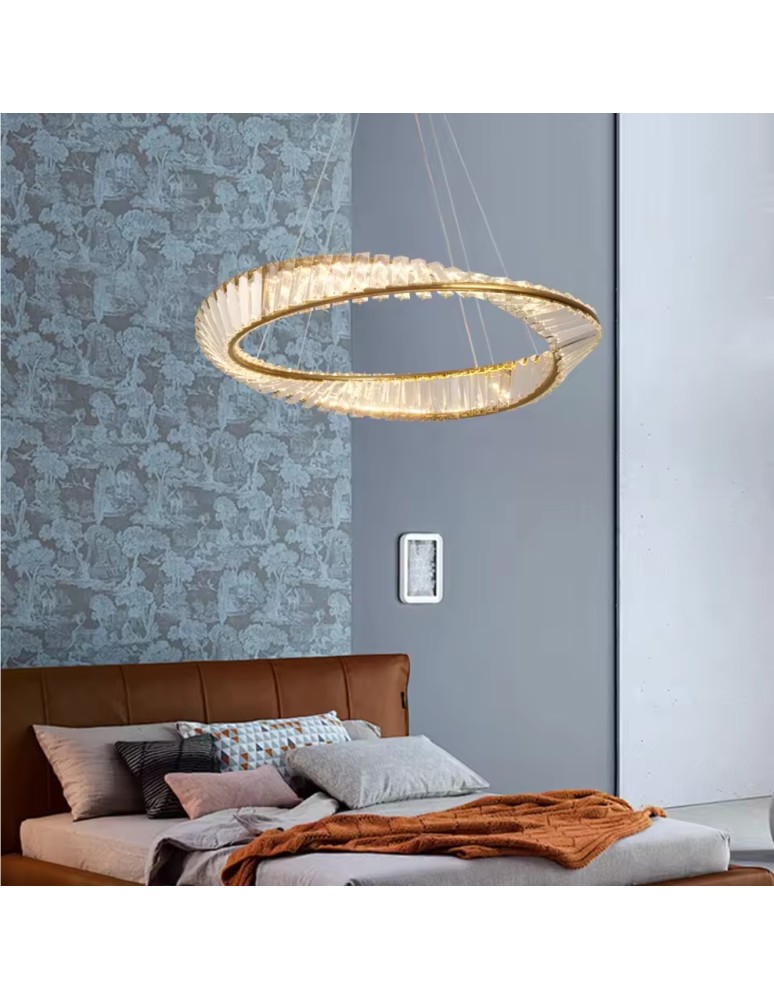 Abigali Glamour Lampa wisząca LED Cristal 36W 3000K , złoty CRLW-36W