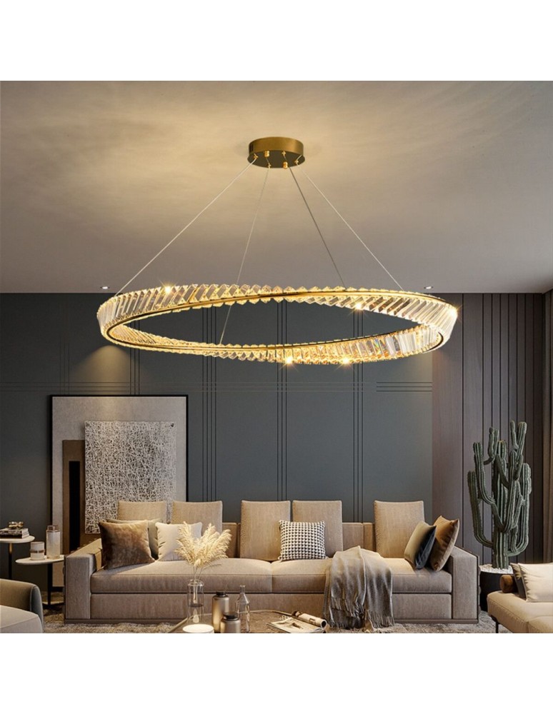 Abigali Glamour Lampa wisząca LED Cristal 36W 3000K , złoty CRLW-36W
