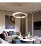 Abigali Glamour Lampa wisząca LED Cristal 36W 3000K , złoty CRLW-36W