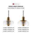 Product categories - Abigali GLOBO G4 pendant lamp ⌀120mm glass, gold elements - product 3