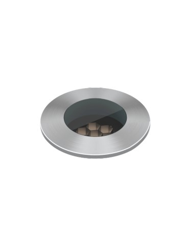 Abigali Vanguard 1.5W IP67 WW outdoor recessed LED luminaire silver Ø25mm