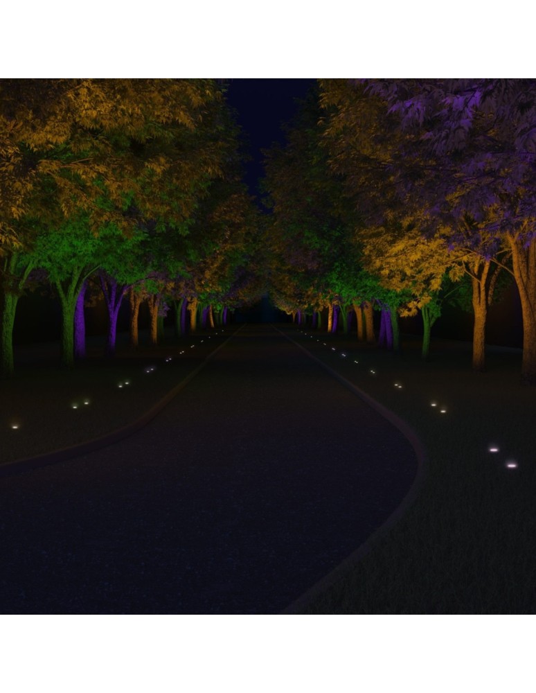 Abigali Oprawa wpuszczana zewnętrzna LED Vanguard 7W IP67 WW srebrna Ø75mm