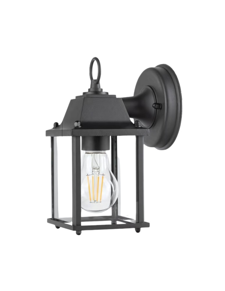 Outdoor wall lamps - Abigali LZK outdoor lantern wall lamp 1xE27 black - product kolory-swiatla.pl 1