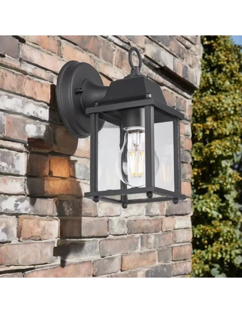 Outdoor wall lamps - Abigali LZK outdoor lantern wall lamp 1xE27 black - product kolory-swiatla.pl 5
