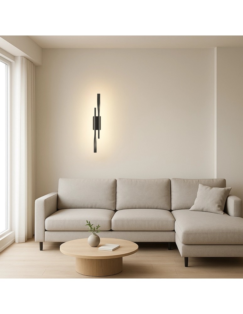 Wall lamps - Abigali Vargo LED wall lamp 12W modern 42cm black - product kolory-swiatla.pl 2