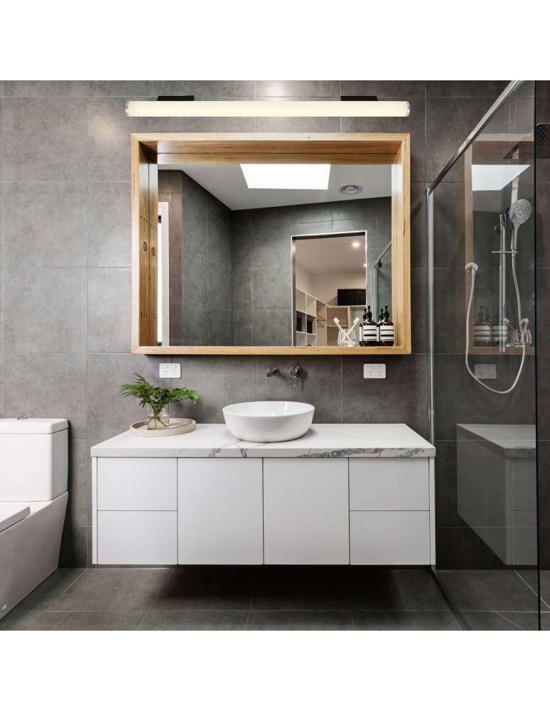 Wall lamps over the mirror - Abigali Wall lamp over mirror Da Vinci 30W 100cm black - product kolory-swiatla.pl 2