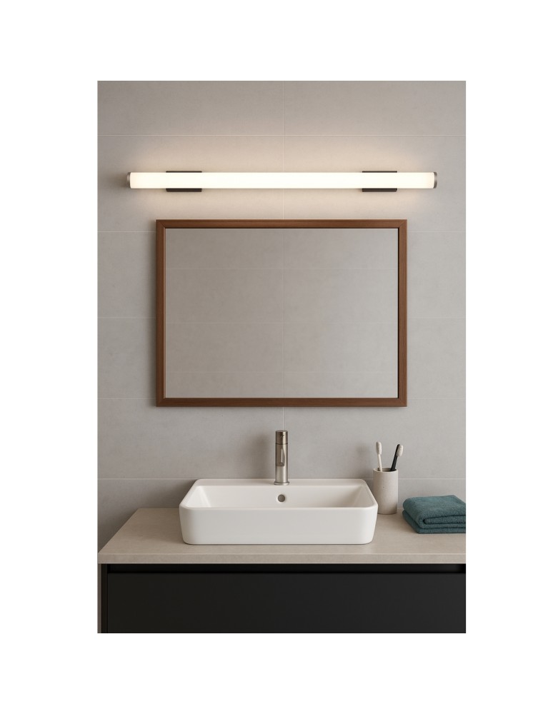 Wall lamps over the mirror - Abigali Wall lamp over mirror Da Vinci 30W 100cm black - product kolory-swiatla.pl 4