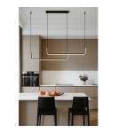 Pendant lamps over the island - Abigali Nikon 36W modern black pendant lamp - product 2