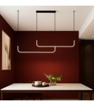 Pendant lamps over the island - Abigali Nikon 36W modern black pendant lamp - product 5