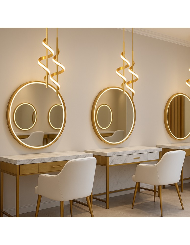 Abigali Lampa wisząca Spirali 20W spiralny złoty